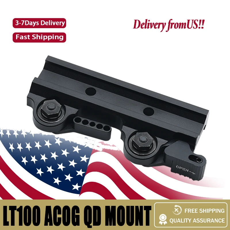US STOCK,  LT100 QD Scope Mount Fit 20mm Rail  Scopes Mount Quick Lever Mount