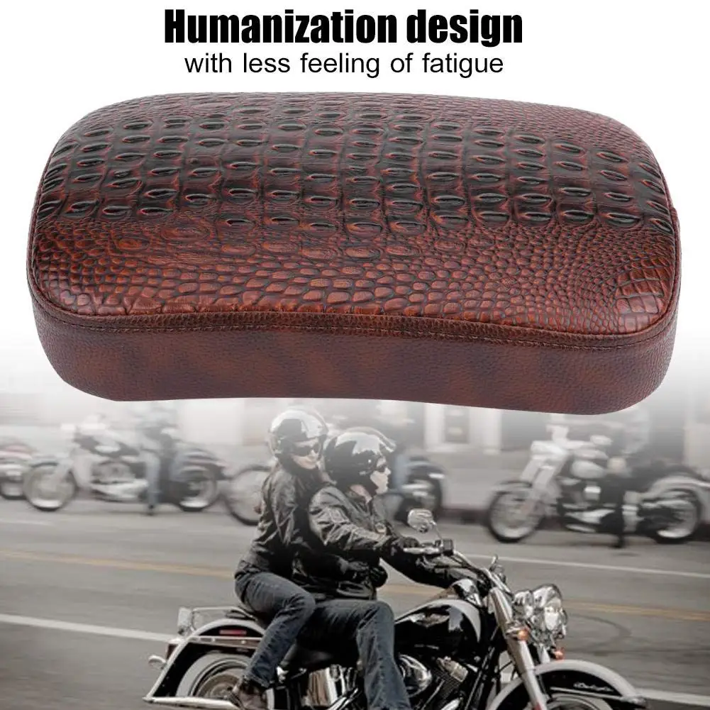 Motorcycle Rear Passenger Cushion 8 Suction Cups Pillion Pad SeatFor Harley Dyna 883 Choppers Bobber