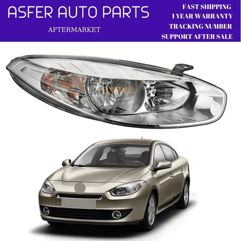 Headlight Motorized For Renault Fluence 2009-2012 Left And Right High Quality Oem 260608656R 260105345R 260603523R