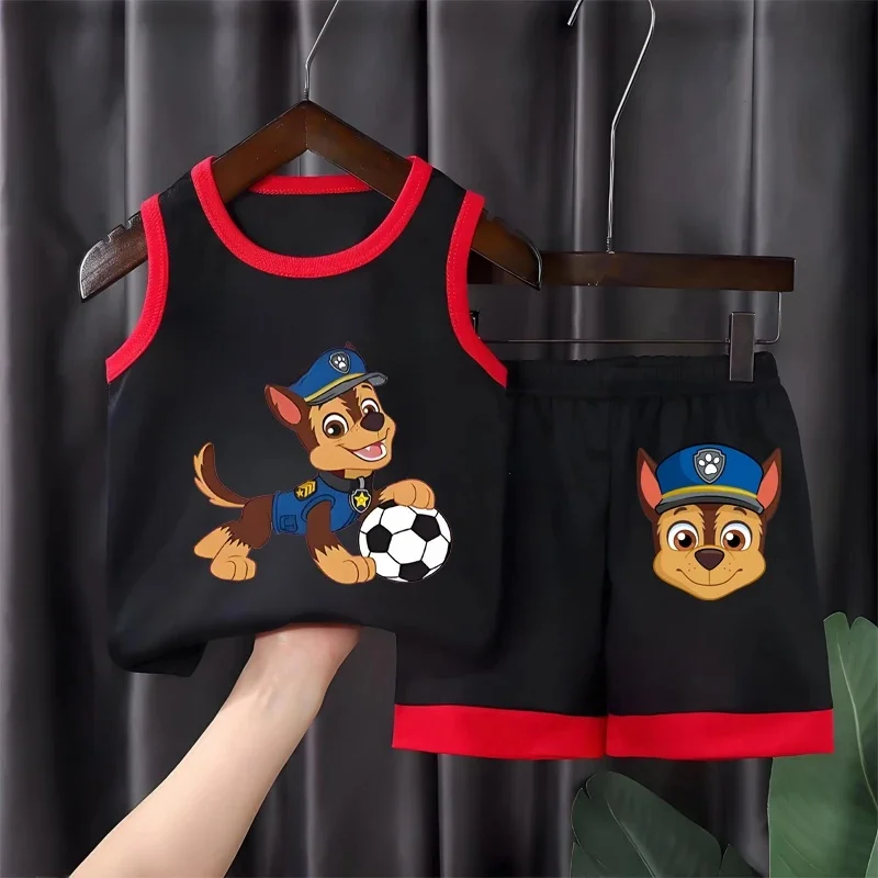 PAW Patrol ensembles pour enfants été enfants gilet sans manches ensemble short et haut débardeur à séchage rapide ensembles Shorts garçons Sport basket-ball Tr