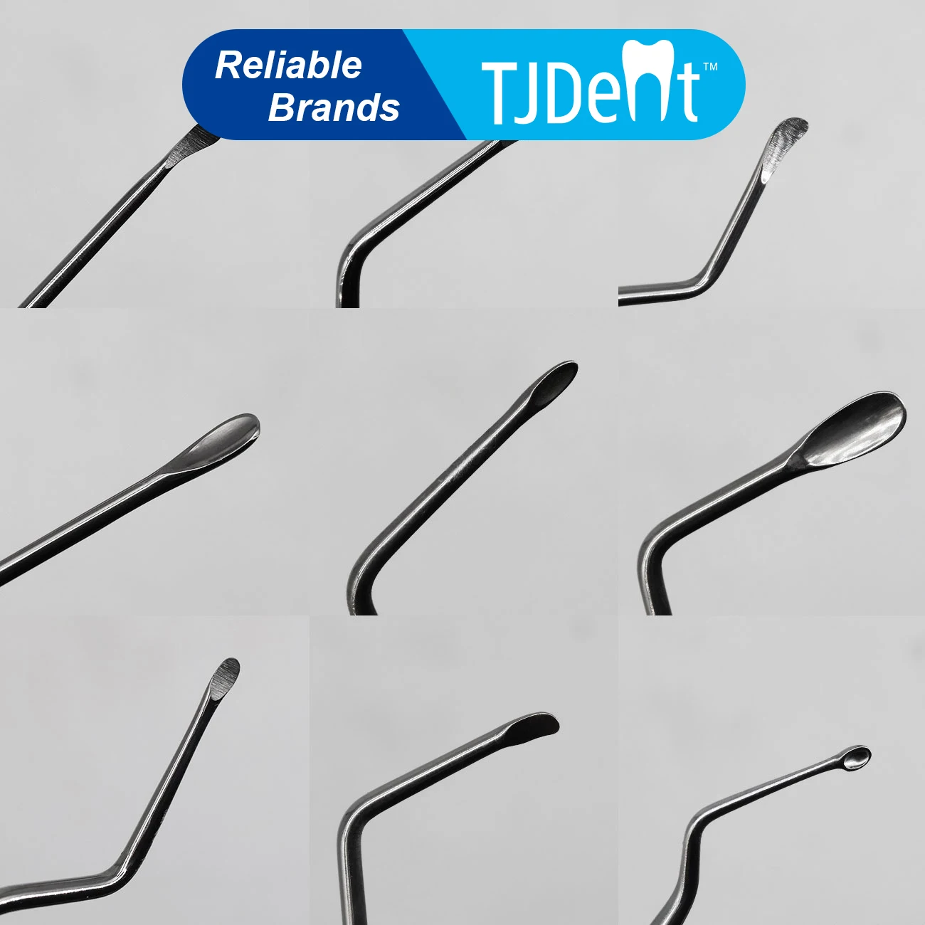 

TJDent 1pcs Dental Curette Tooth Cleaning Excavator Spoon Medical Stainless Steel Scaler Implant Oral Tool Dentistry Instrument