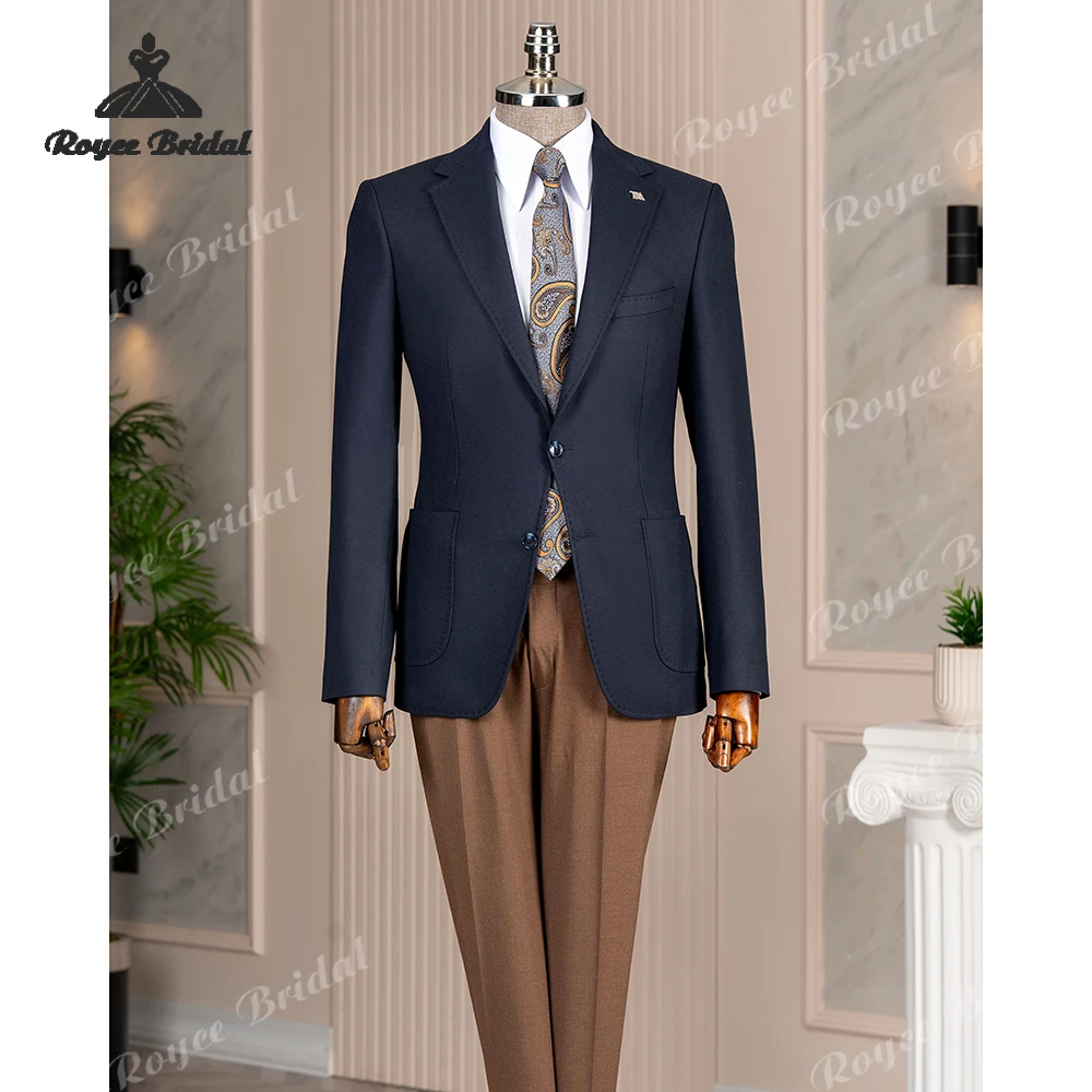 Two Piece Single Breasted Notch Lapel Men's Wedding Suit 2026 Business Evening Suit Customized trajes para hombre