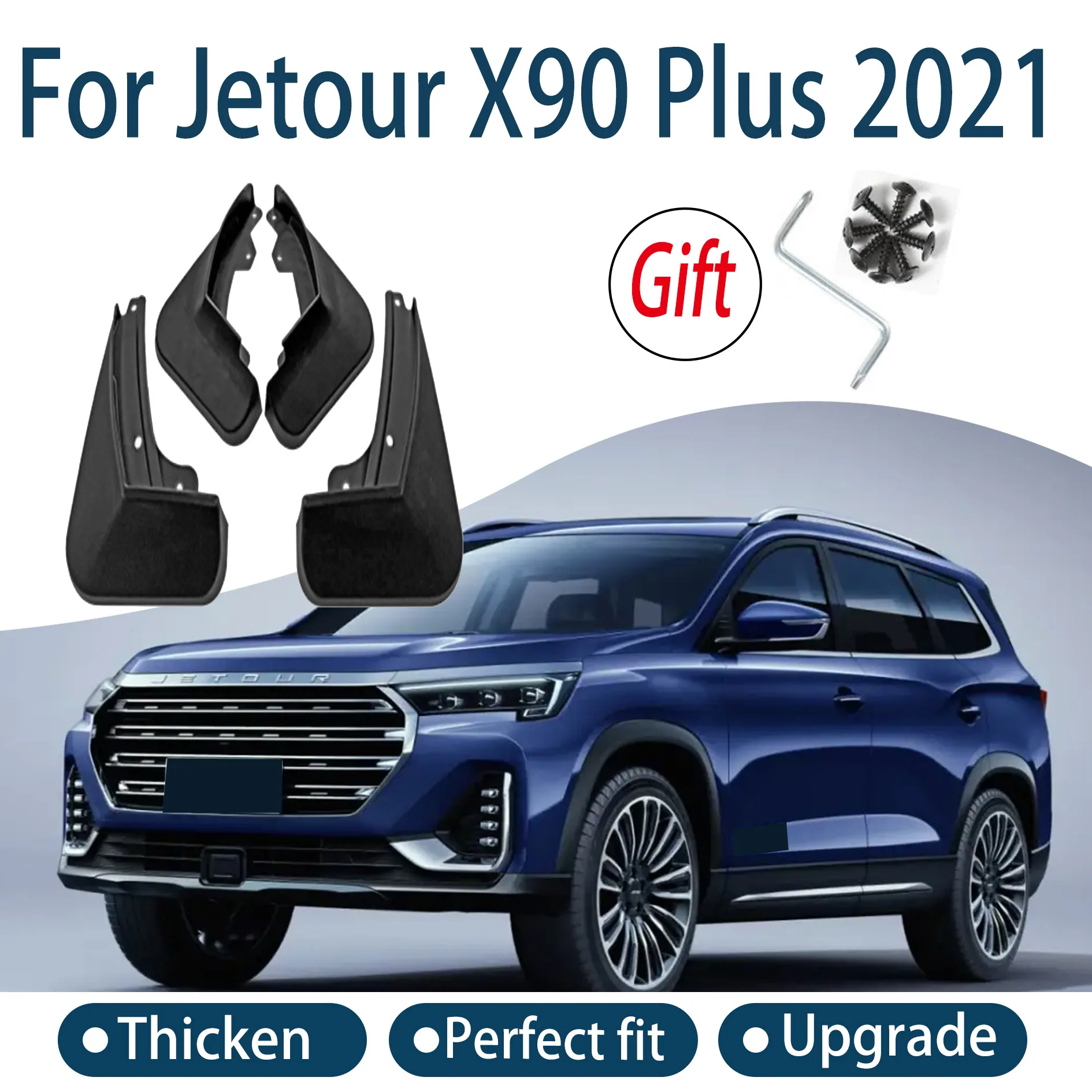 Auto Parts For Jetour X90 Plus 2021 Fender Lining Car Front Rear Wheel Splash Guard Accessories Mudguard Skin Effective Blocking