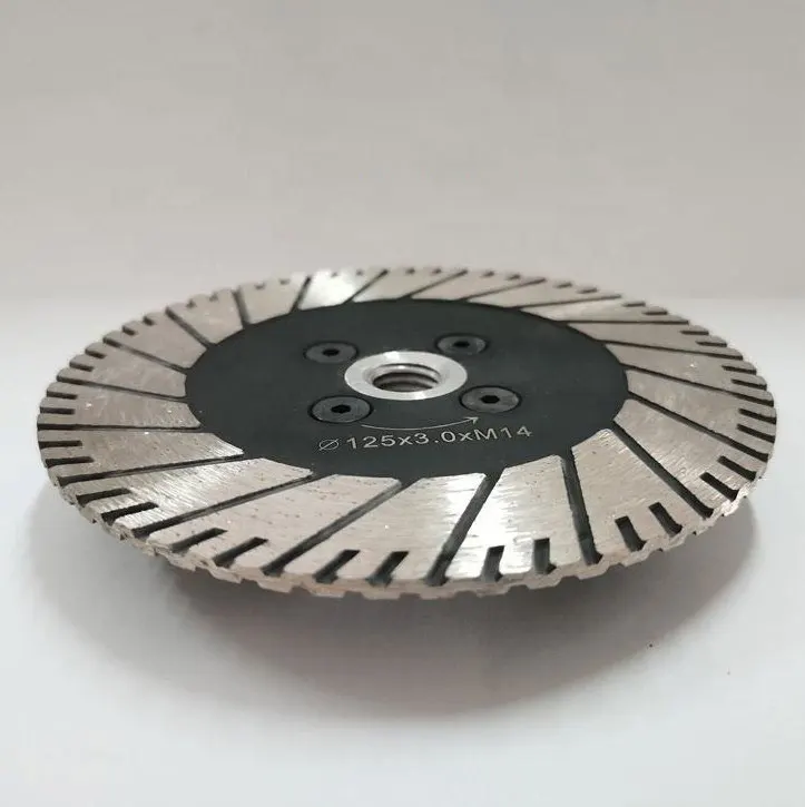 125mm Flange Diamond Cutting Blades Tool Turbo Segmented Stone 5 Inch Diamond Grinding Cutting Discs for Granite Sandstone