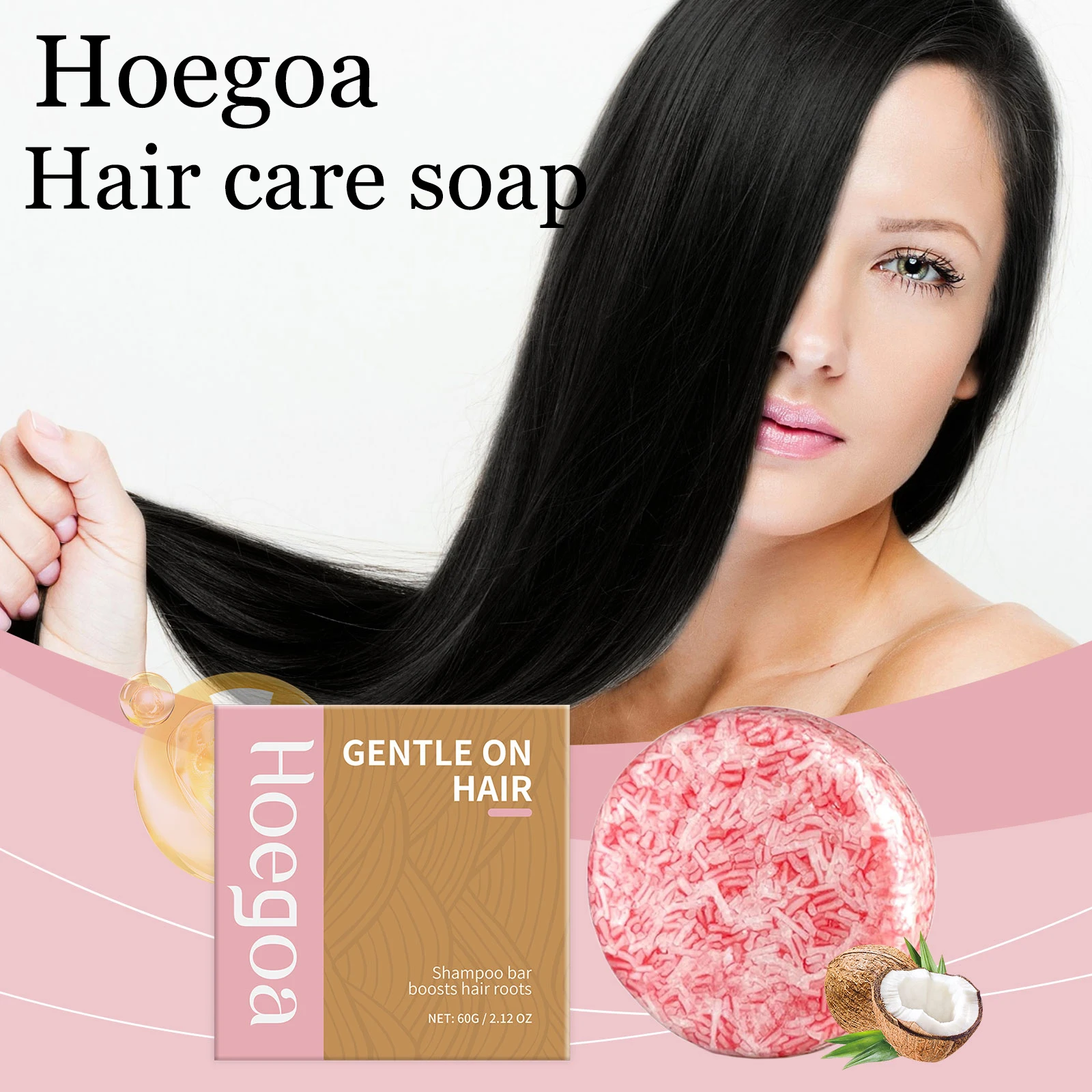 

Hoegoa Rosemary Hair Soap Gentle Remove Dandruff Cleaning Scalp Dirts Smoothing Nourishing Promote Hair Growth Hair Clean Soap