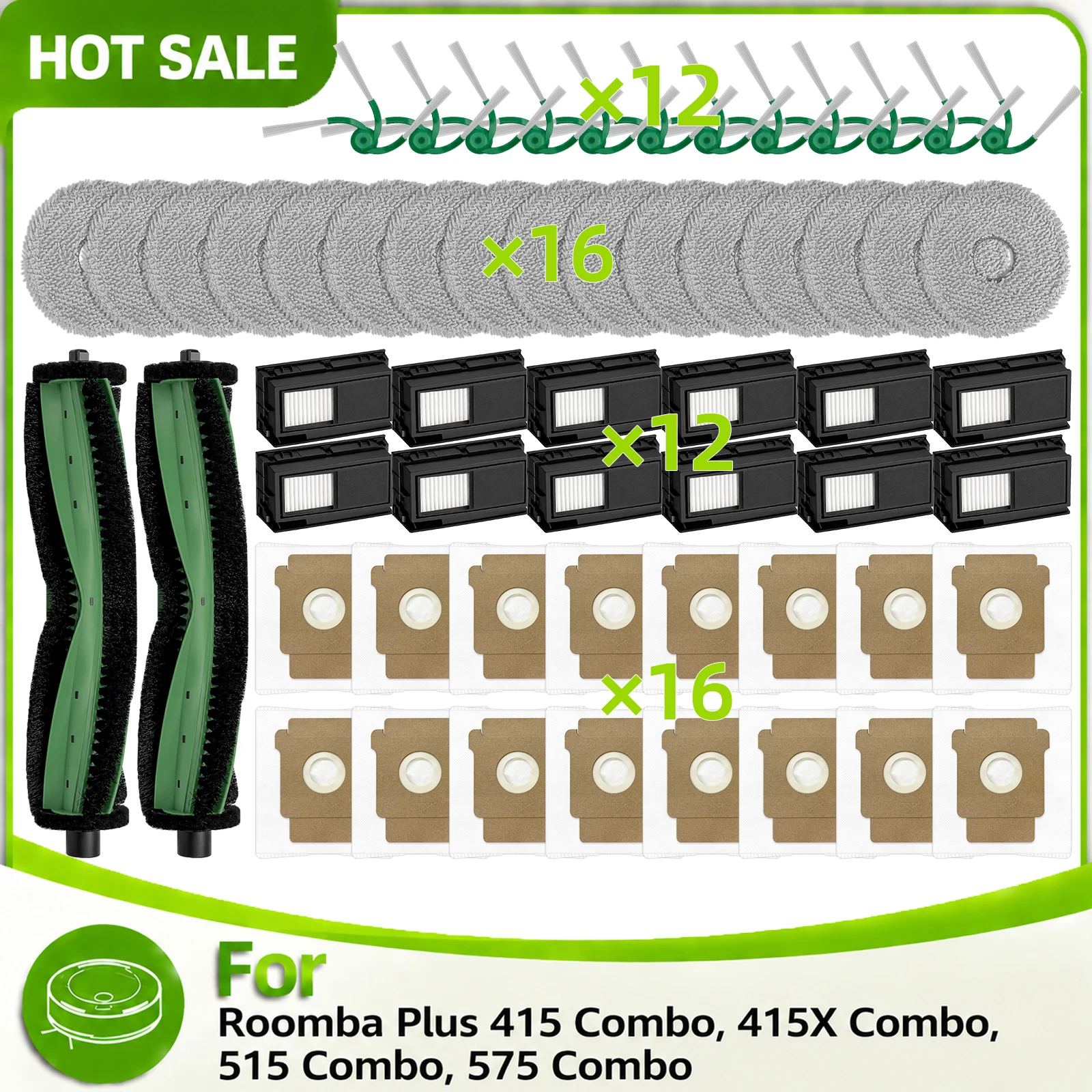 �y�Z�[�����ziRobot Roomba Plus 415 / 415X / 515 / 575/ 516/ 576 Combo �Ή� �A�N�Z�T���[ ���C���u���V �T�C�h�u���V �t�B���^�[ ���b�v�N���X �_�X�g�o�b�O �����p�X�y�A�p�[�c