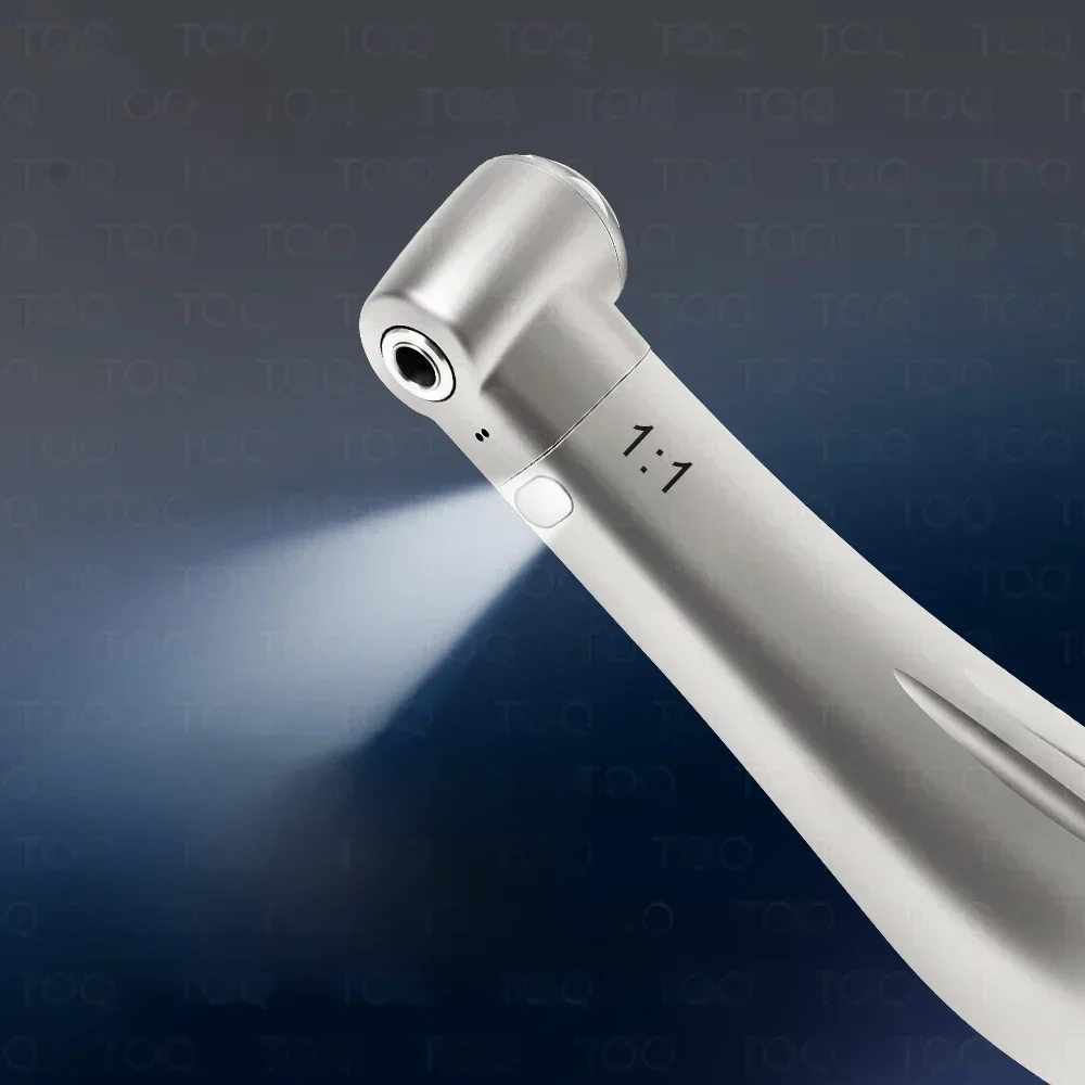 Turbine à Air Dentaire 1:1, Fibre Optique LED, Contre-Angle, Basse Vitesse, Pièce à Main, Anneau Bleu, Adaptée au Micromoteur Électrique, Siège de Dentiste