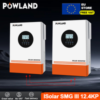 Powland 12.4KW 48V Hybrid Solar Inverter EU Stock 120A MPPT Off Grid Pure Sine Wave Inverter 220V Converter Can Work No Battery