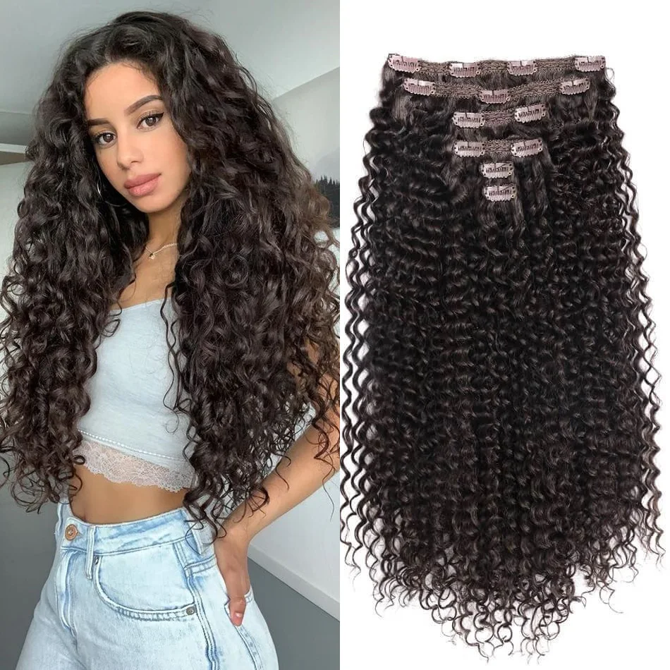 

Synthetic Hair Extensions Clip In Kinky Curly Hair Extensions for Women 26” Super Long Corn Wave Full Head Fake Hair Pieces