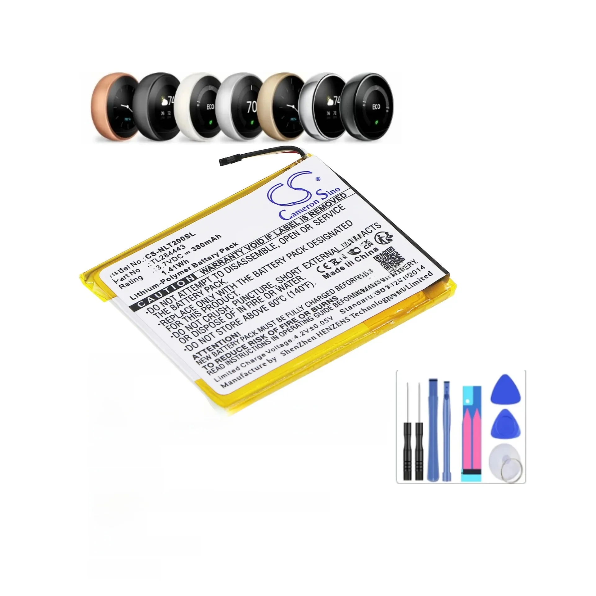 Smart Home Battery For Nest Learning Thermostat 2nd Generation 3rd Generation T3007ES T3008US 3rd Gen A0013  Thermostat E 380mAh