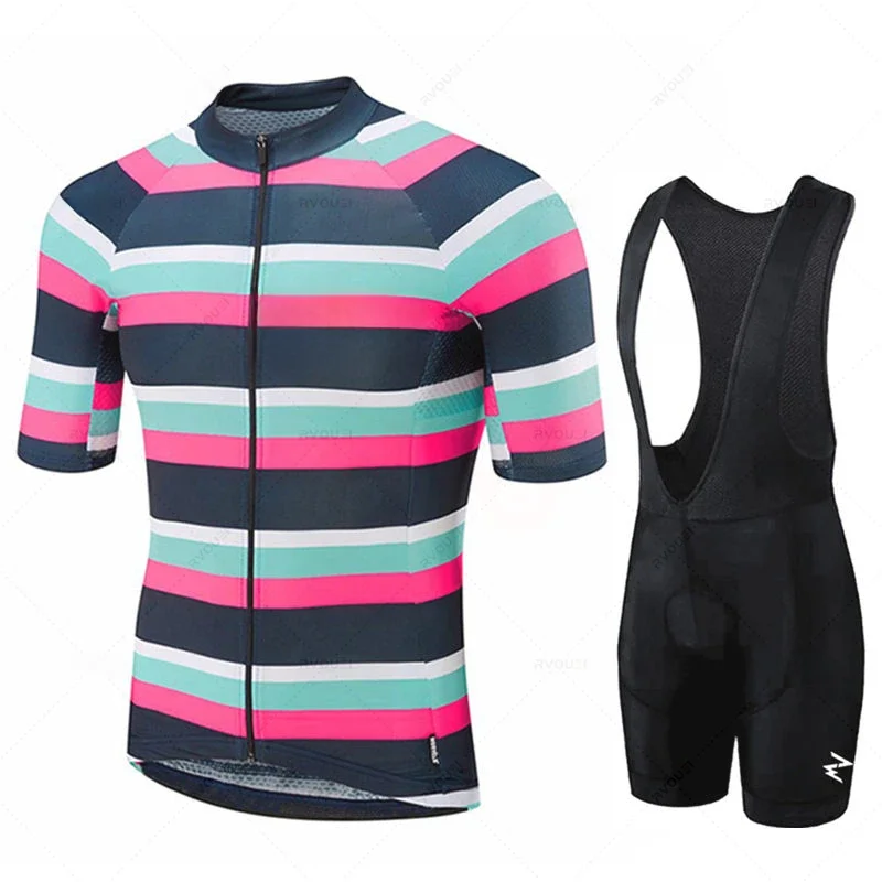 AliExpress NONE Morvelo-Cycling Jersey Set, Breathable Clothing, MTB Clothes, Bicycle Bib Pants, Bike Race Sportswear, Summer
