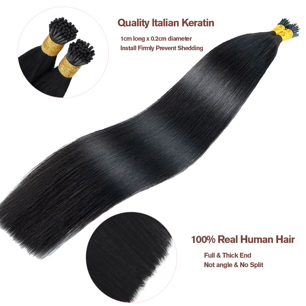 22 بوصة مستقيم I تلميح وصلات شعر الإنسان الطبيعي براون وصلات شعر أشقر الكيراتين كبسولة الشعر البشري الأصلي 50 قطعة