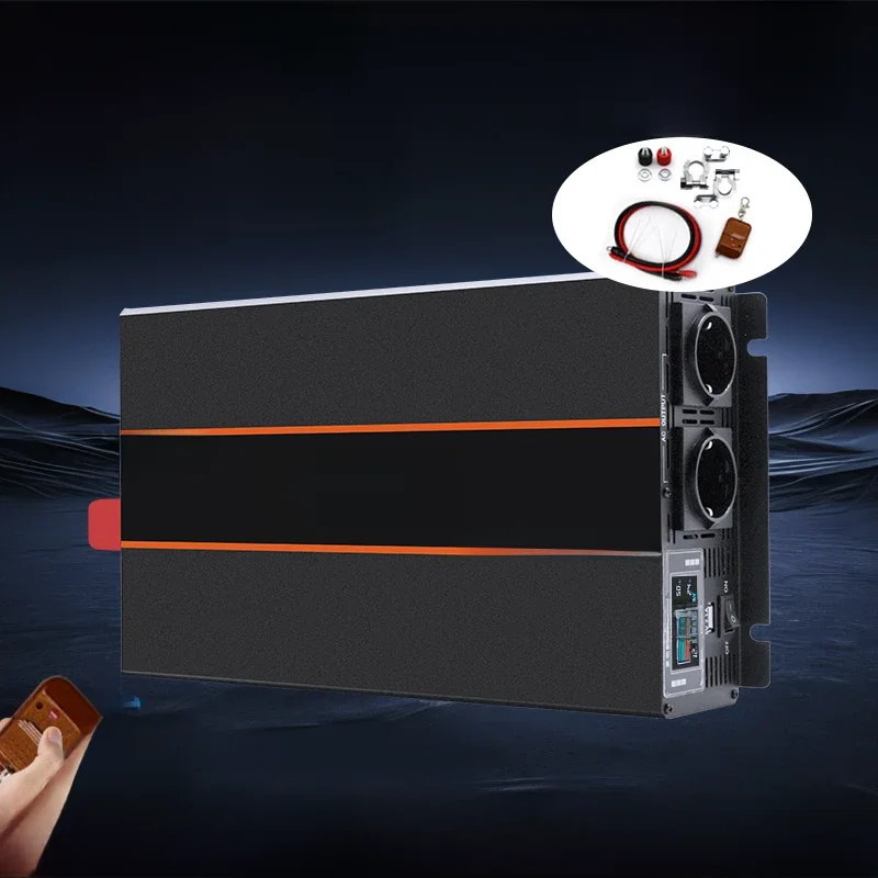 Powland 8000W 6000W Zuivere Sinus Omvormer 12V 24V Naar 220V 230V 50HZ Power Converter met Afstandsbediening Auto Omvormer Voor Thuis - afbeelding 2