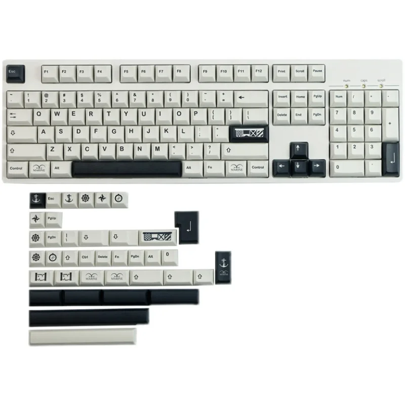 Kca Profiel Seafarer Keycaps Pbt Dye Sublimatie Key-Cap 140 Toetsen Voor GH60/GK61/GK64 Mechanische Toetsenbord