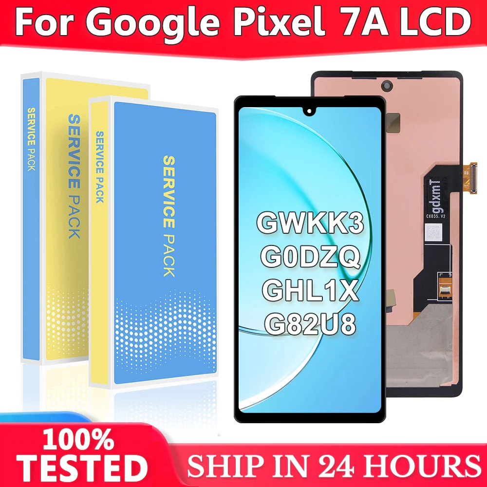 

AMOLED For Google Pixel 7A LCD GWKK3, GHL1X, G0DZQ, G82U8 Display Touch Digitizer Replacement For Google Pixel 7A Display