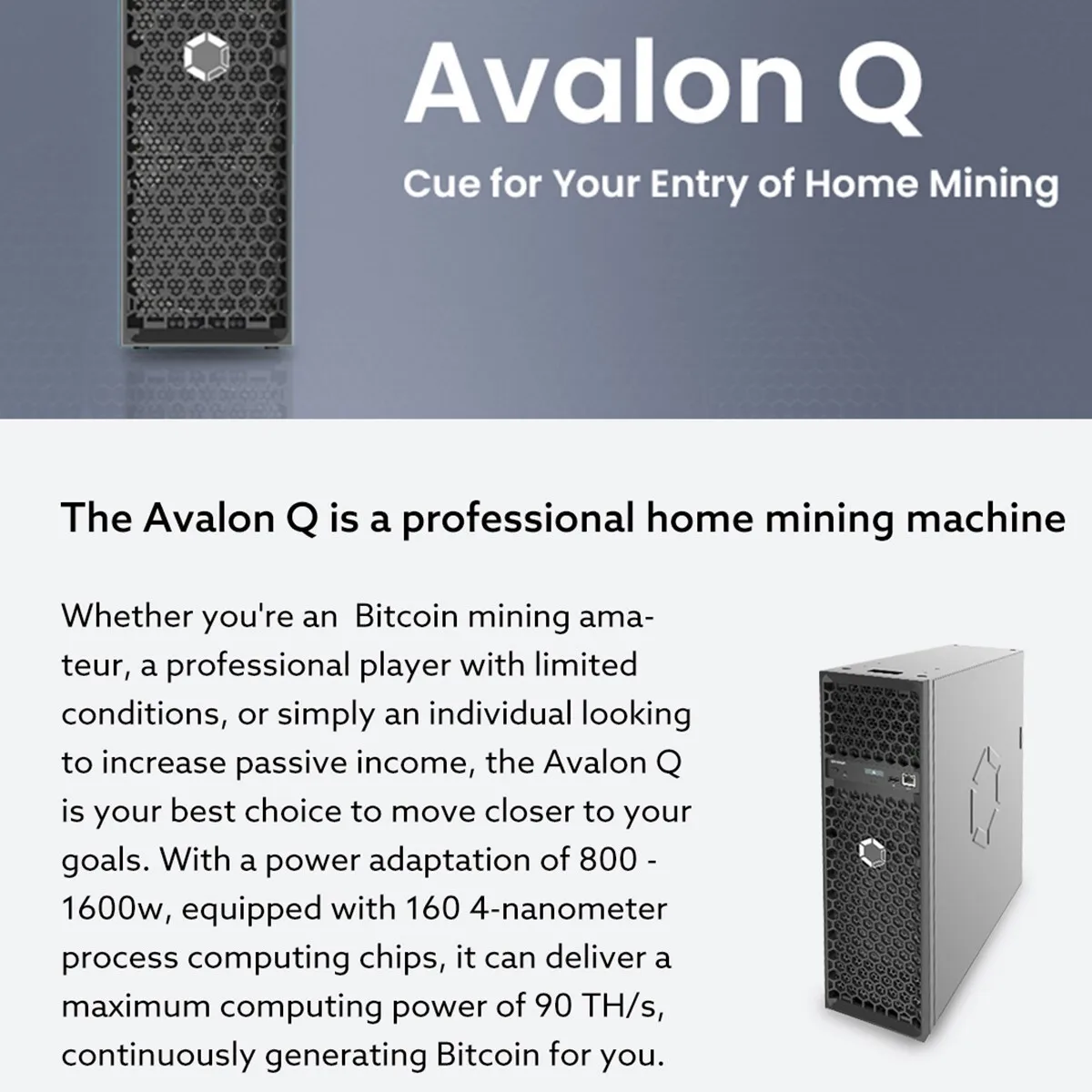 

КУПИТЬ 2 ПОЛУЧИ 1 БЕСПЛАТНО Canaan Avalon Q 90T Miner 110 В 220 В 1674 Вт Тихий домашний майнер Asic
