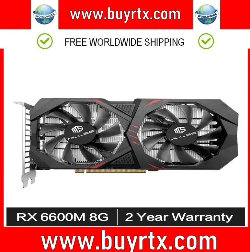 

USED AMD Radeon RX 6600M 8GB Placa De Video Game Graphics Card GDDR6 128Bit 7nm Video Card Support Desktop CPU rx 6600m 8g