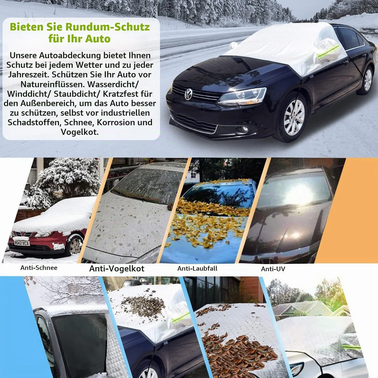 Auto-Winter-Windschutzscheiben-Schneeabdeckung Auto-Sonnenschutz Frostschutz Sonnenschutz Anti-Eis Frontscheibenabdeckung – Detail 1