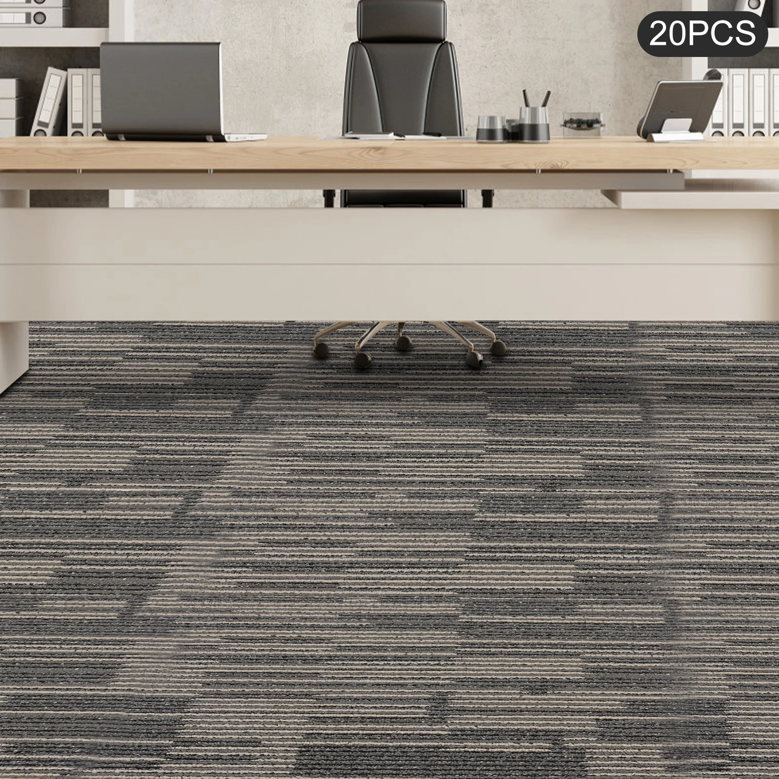 

Ковровая плитка для пола, 20 шт., 50х50 см, квадратная, мягкая, нескользящая, шумопоглощающая, для спальни, офиса, домашнего декора