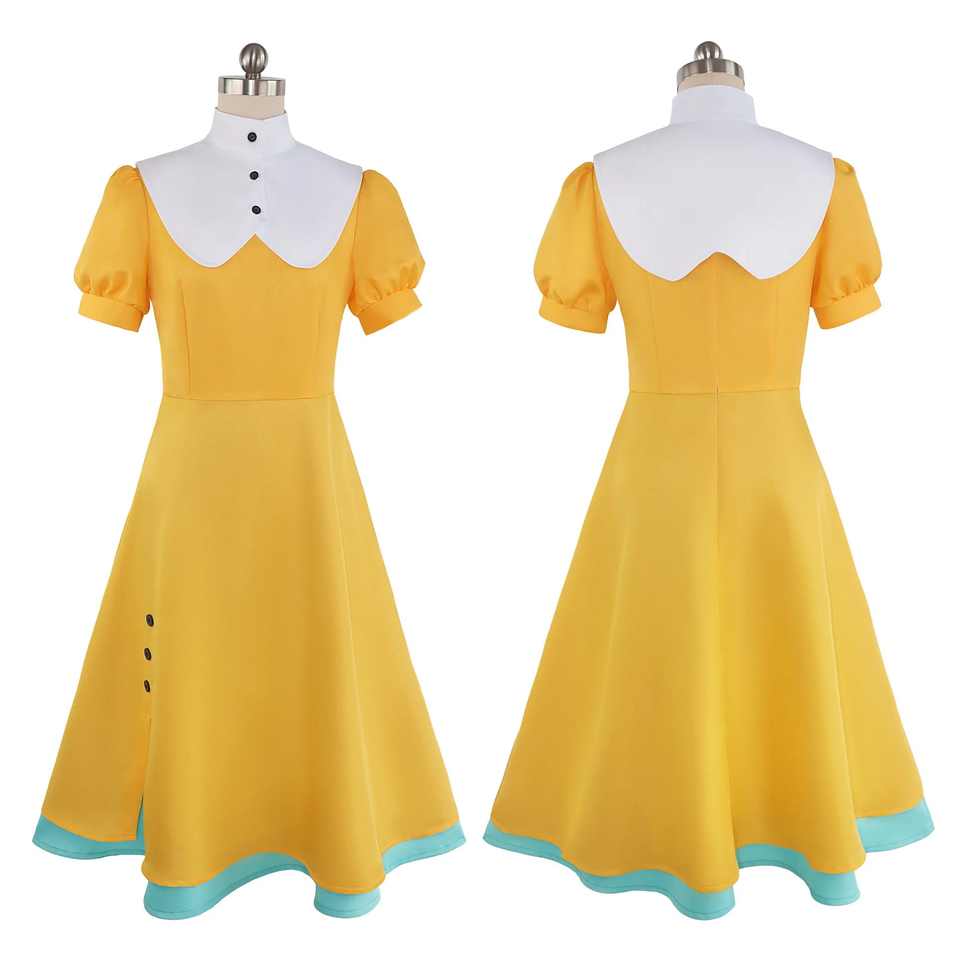 Jolie Robe Cosplay Tomoyo Daidouji pour Femmes Filles Cardcaptor Sakura Uniforme Scolaire Jaune Doux Fête Costume d'Halloween