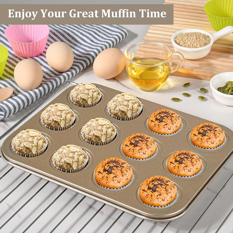 12 Cavity Carbon Steel Madeleine Tin Nonstick Madeleine Cake Pan Baking Tray Pastry Dessert Cake Mold Bakeware DIY Cookie Pan