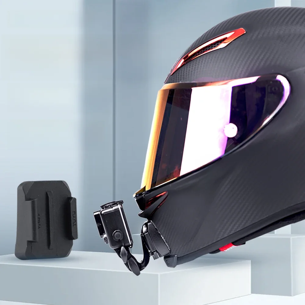 Motocyklowe mocowanie podbródka do kasku HJC Shoei X14 NXR RF1400 Agv Arai do GoPro13 12 11 Insta360 Ace Pro2 X4 X3 DJI 5Pro — zdjęcie 2