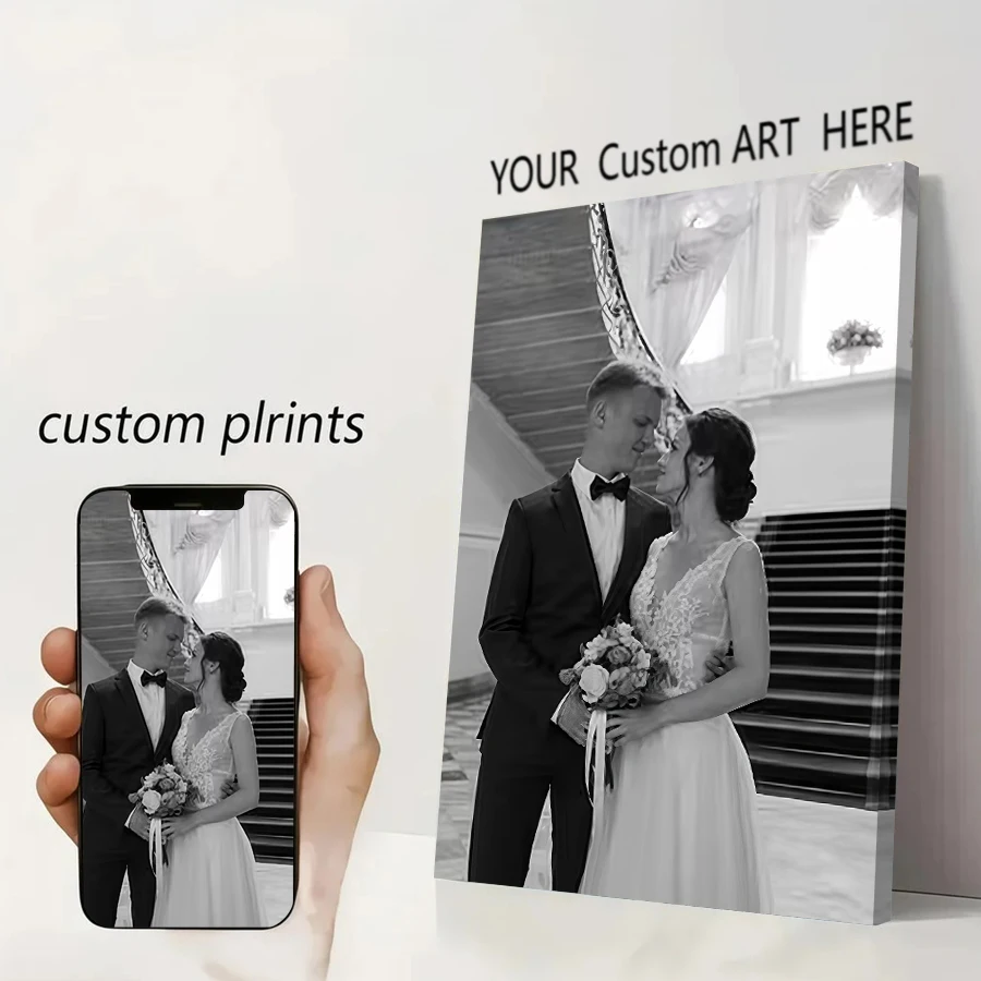 Custom Print Canvas Poster Anime Game Poster Painting By Your Photo Personal Gift Customize Figure Animal Pets Home Decor