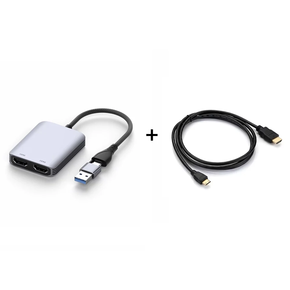 USB to HDMI Converter Type C Adapter VGA Computer External Monitor HD Line TV Projector