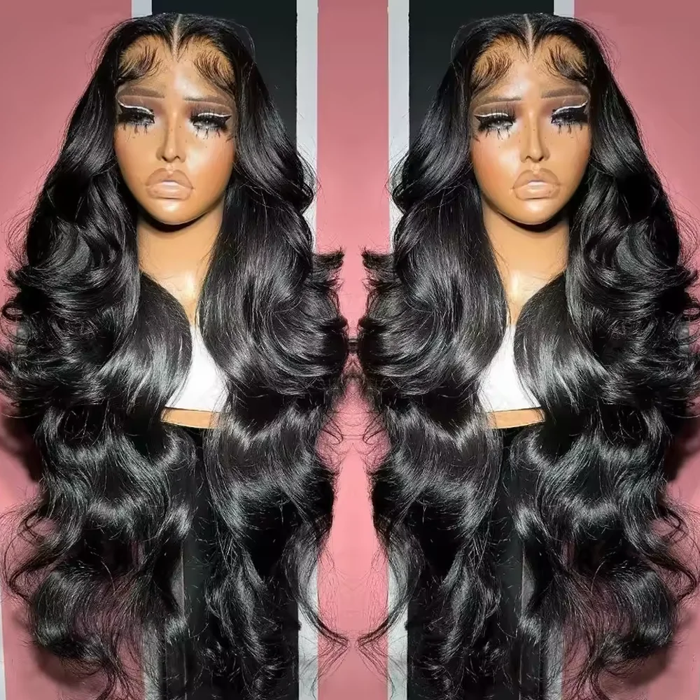 

Парик объемной волны плотности 250 13x4 HD Парики фронтальной части шнурка 100% человеческие волосы Бразильский черный парик 13x6 HD Парики из натуральных волос на кружеве спереди