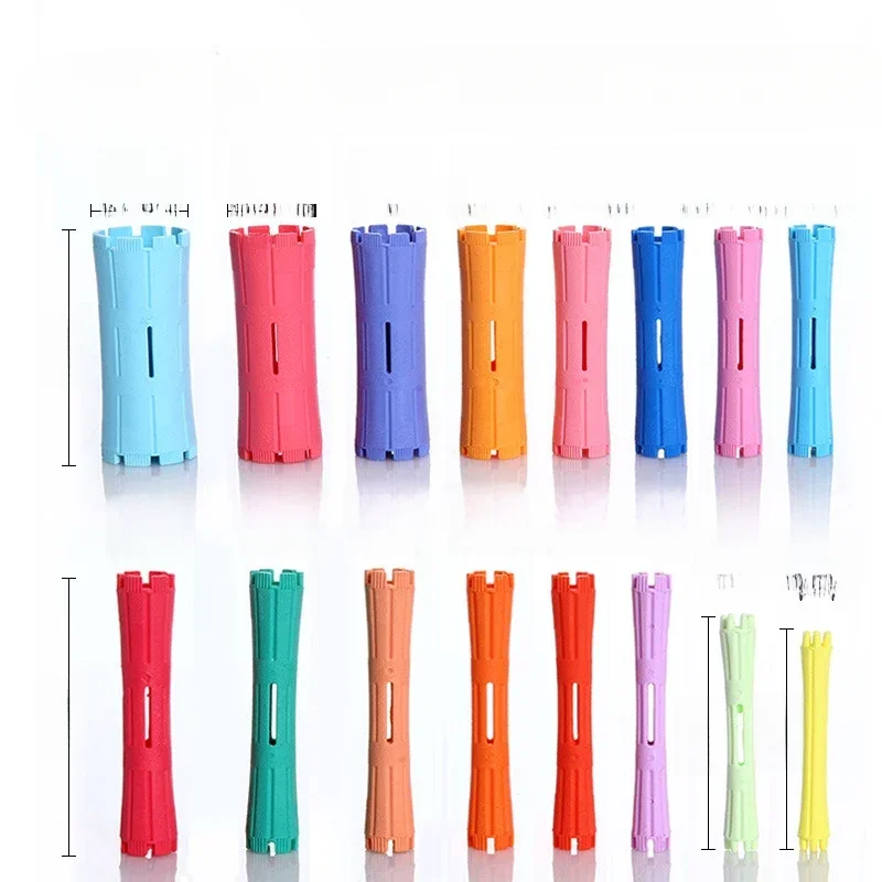 Би weeди tiges de permanente de cheveux tiges de vague froide tiges de permanente en plastique rouleaux de friser de cheveux bigoudis peigne en queue de pied en acier bigoudi sans chaleur