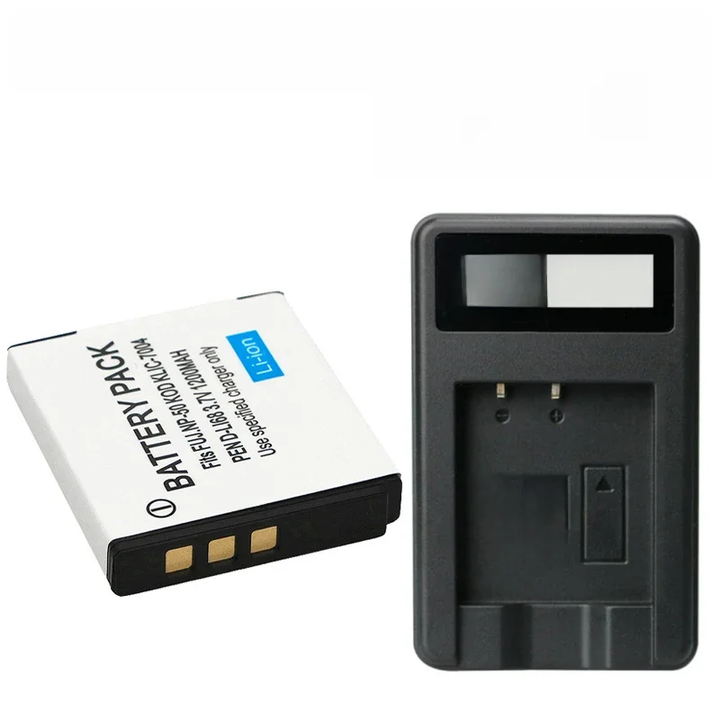 1200mAh NP-50 D-Li68 NP50 DLi68 KLIC-7004 akumulator + LCD ładowarka USB do Fujifilm X10 X20 F200EXR F75EXR F70EXR F80EXR — zdjęcie produktu 7