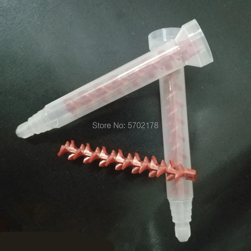 10 Pcs RM12-16 AB Viscous Dynamic Mixing Tube Round Mouth Mixing Tube Resin Glue Mixing Tube AB Dispensing Gun Accessories