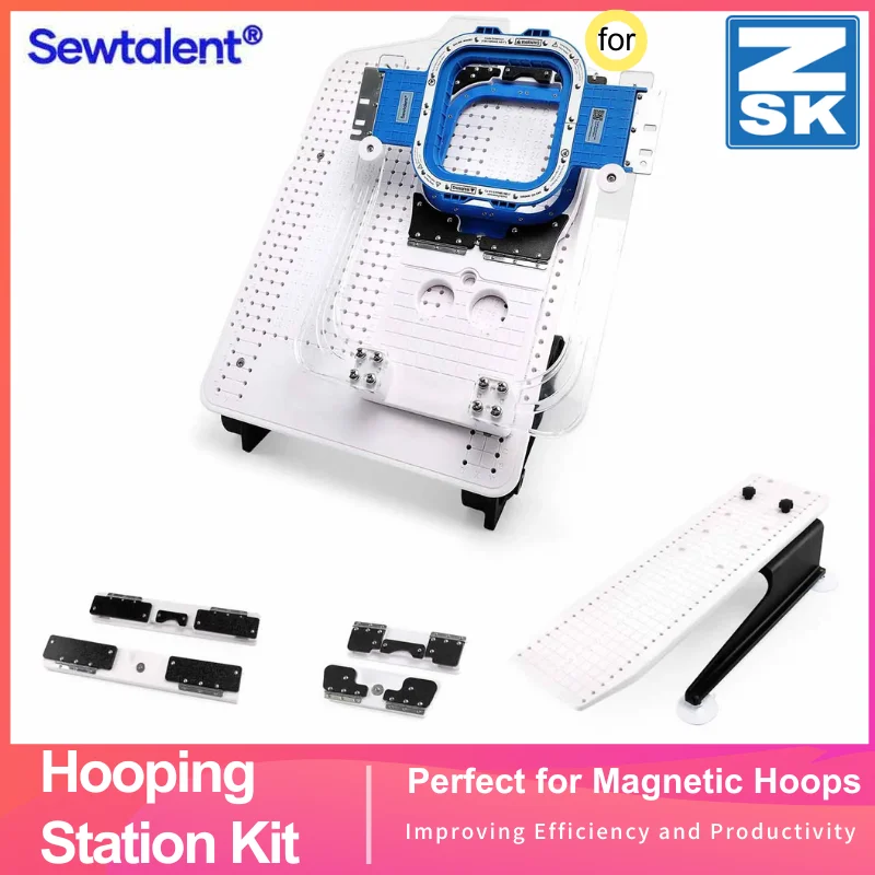 

Magnetic Hoop Frame Starter Kit, Hooping Station Board for ZSK Sprint 5 6 7 8 Racer 1W 1WL 6W 6W2 8S Embroidery Machines