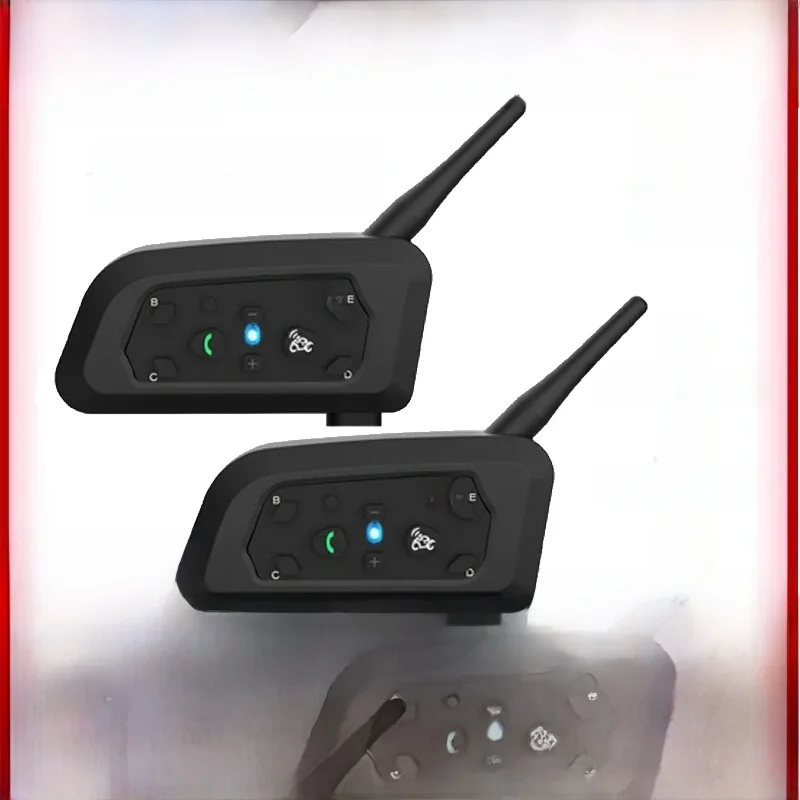 Ejeas V6 Pro + Motorhelm Intercom Bluetooth Headset Met 800M Bt Interphone Communicator 6 Rijders Waterdichte Muziekspeler - afbeelding 2