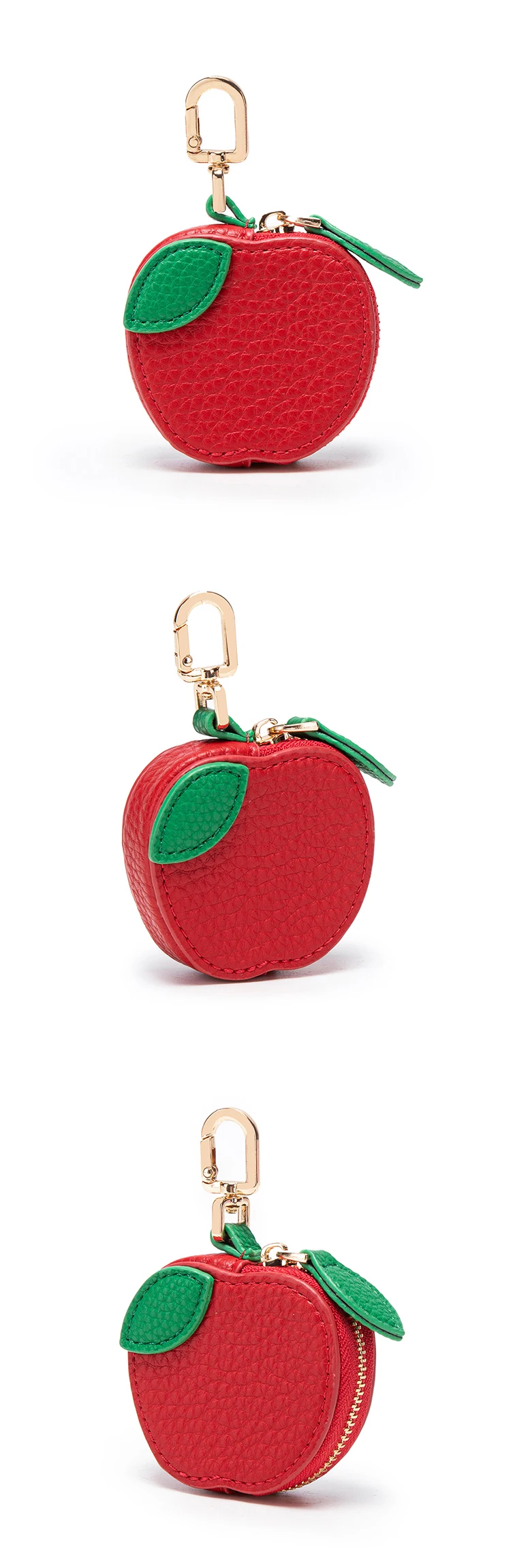 Modischer Persönlichkeits-Fruchtanhänger in Kirschform, Mini-Münzbörse, Niedlicher Schlüsselanhänger, PU-Leder-Taschenanhänger, Kleine Tasche, Geschenk für Mädchen – Detail 31