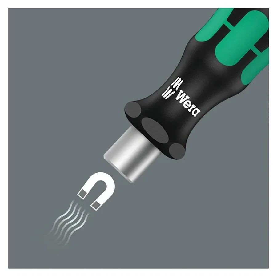 WERA 813 05051274001 Mini Bitholder Screwdriver with Quick-Release Chuck Handle Anti Rolling Ratchet screwdriver Handle