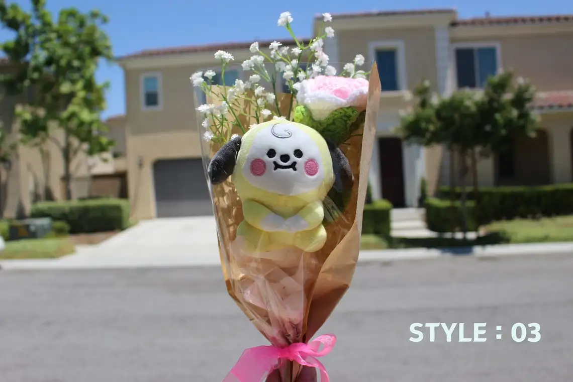 BTS Crochet Bouquet, BT21, K POP Boy Group Bouquet, K Pop Crochet Bouquet, K Pop Gifts, Rose Rose