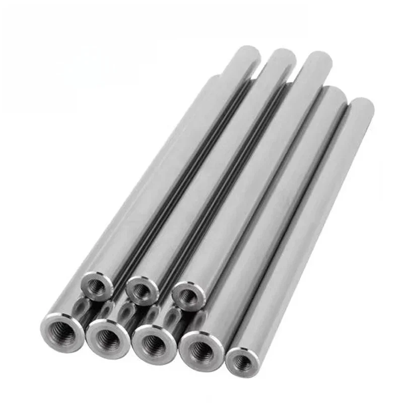 Lineaire As Od6/8/10/12/16/20Mm Length100-550mm Met Twee Uiteinden Van M3/M8/M6 Draad Gat Diepte Van 6-16Mm Verchroomd Verharden Staaf Schacht - afbeelding 2