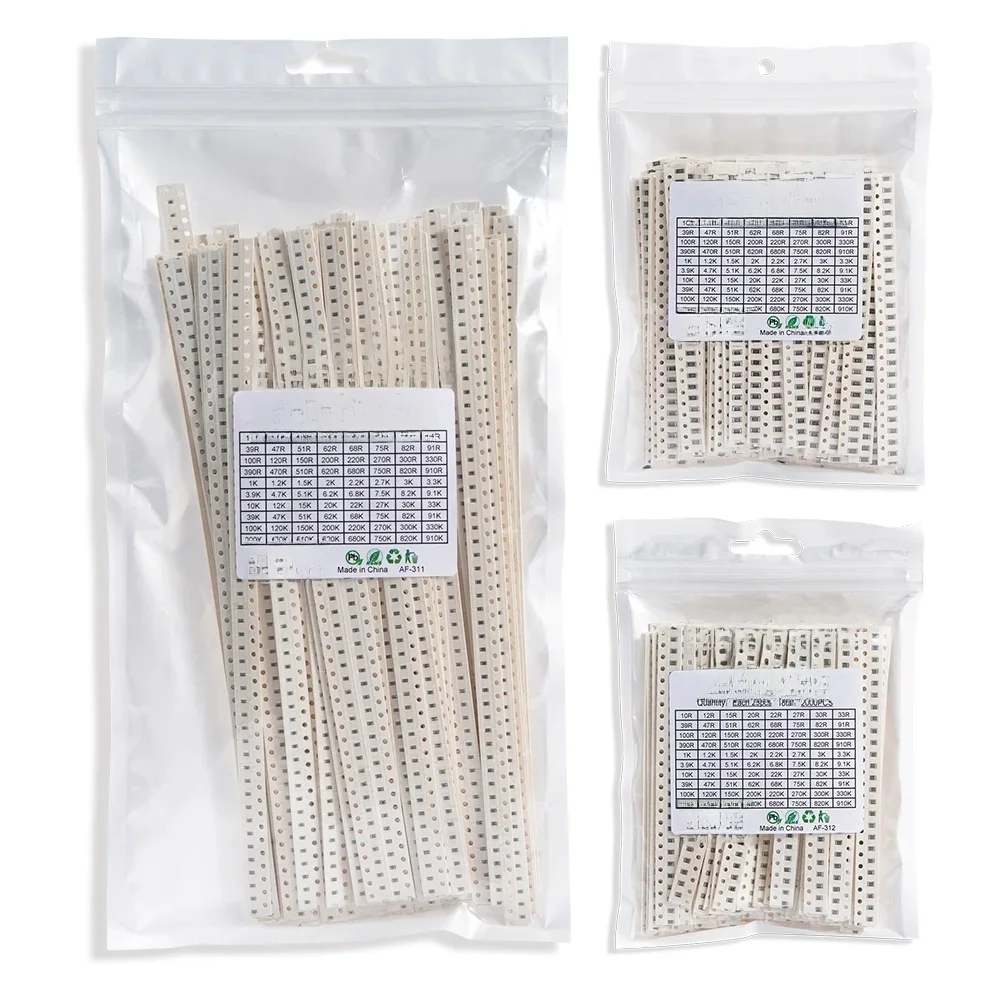 4000 sztuk 0402 SMD zestaw rezystorów wybrane elementy 10ohm-1M ohm 5% 80valuesX 50 sztuk = 4000 sztuk zestaw próbek — zdjęcie 2