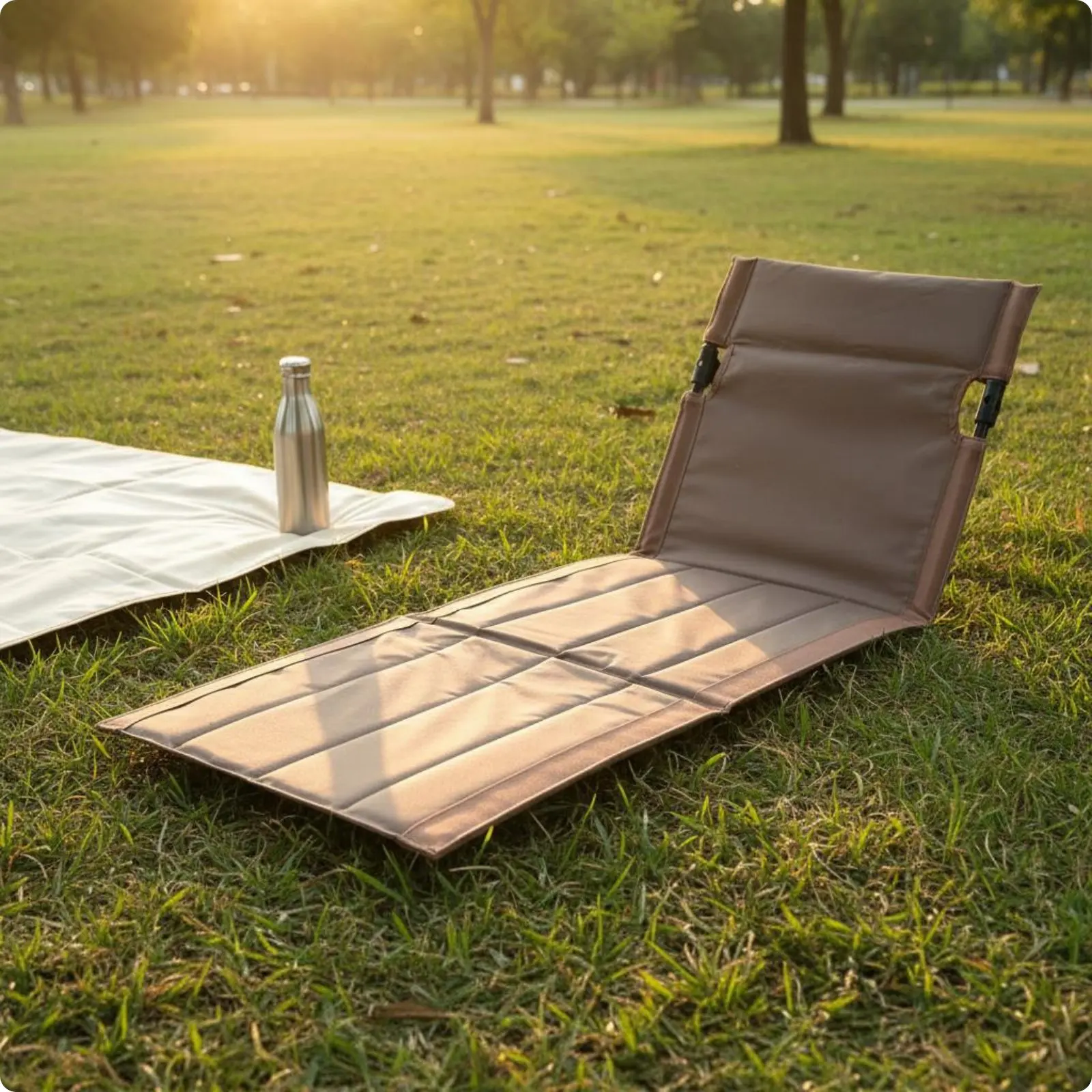 Portable Folding Camping Chair Aluminum Frame Back Support Foldable Beach Seat Outdoor Chair for Picnic Lawn Park Beach Travel