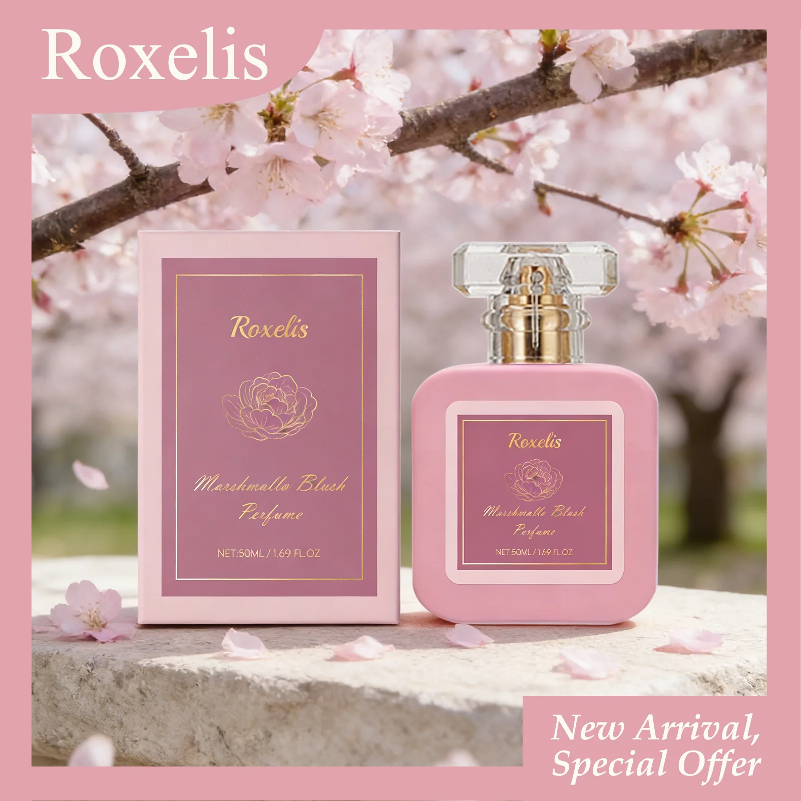 

Парфюм Roxelis 50 мл Marshmallow Blush с нежным ароматом, придающий уверенность и очарование, стойкий женский аромат.