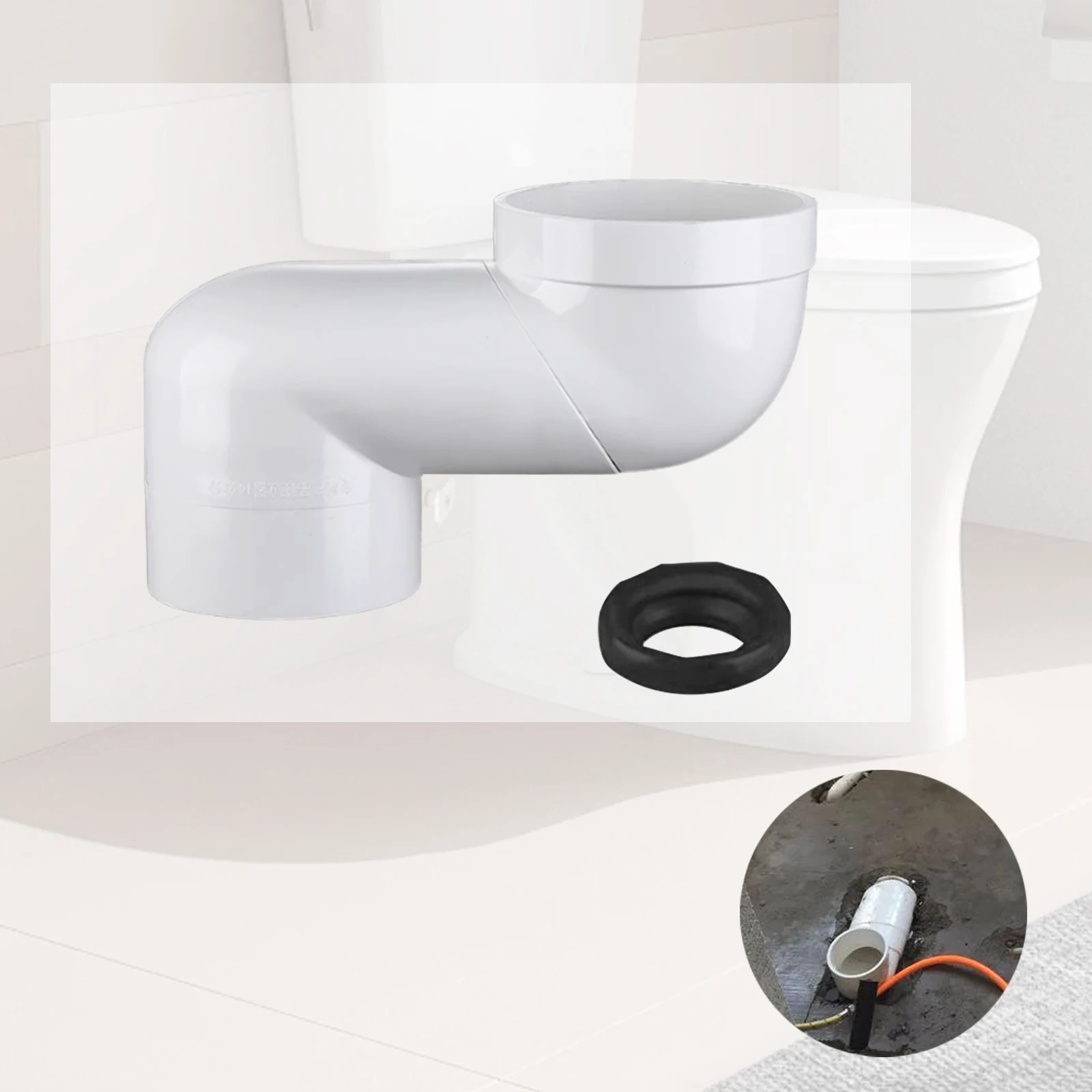 Accessorio professionale per cambio WC, prolunga flangia per WC