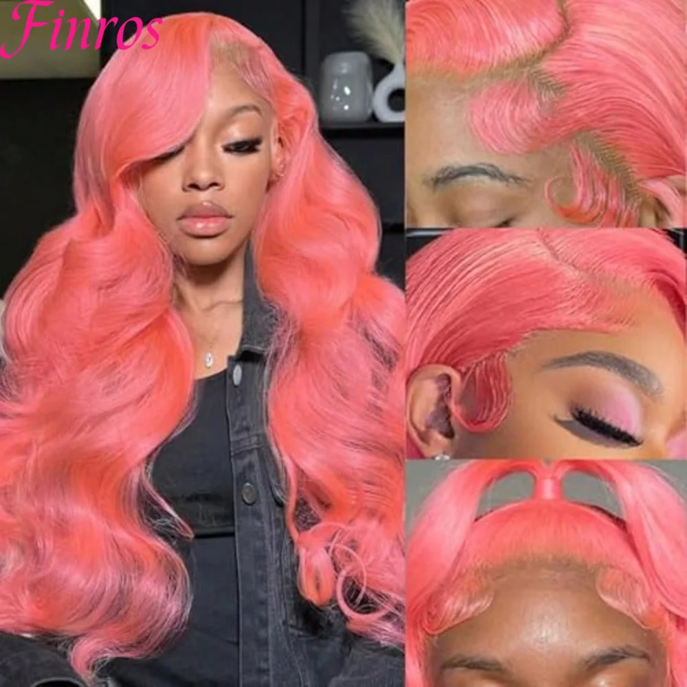 

30 36 Inch Pink Wig Body Wave Human Hair Wigs13X4 Lace Front Wigs 200 Density Brazilian Hair For Women 13X6 Hd Lace Frontal Wig