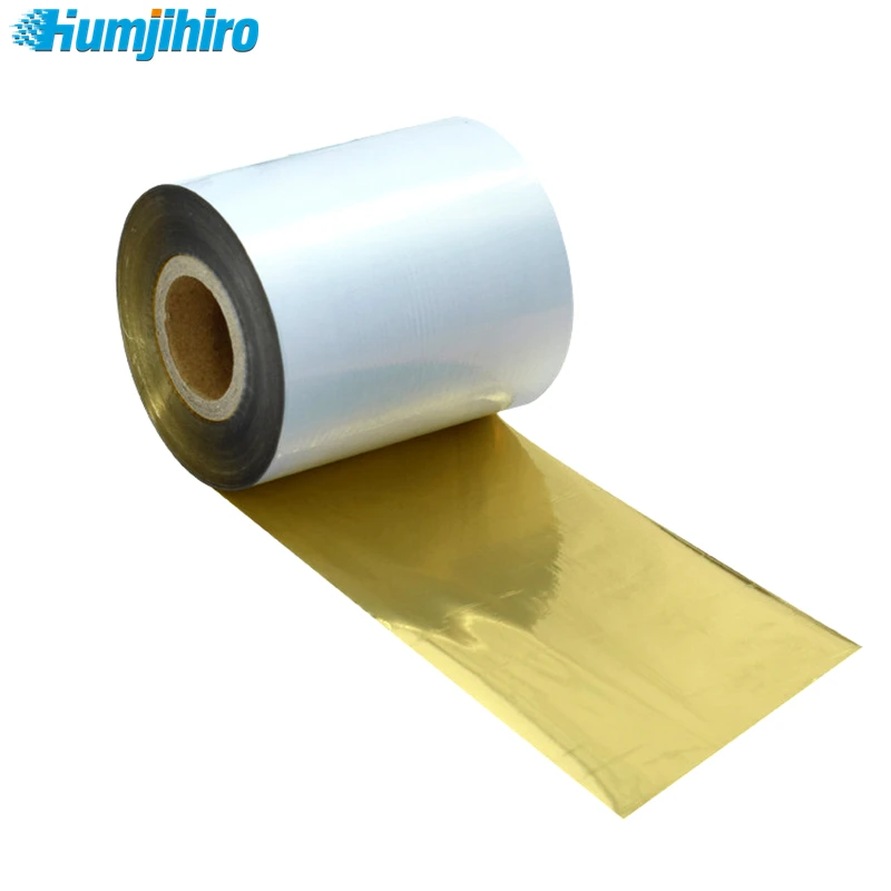 Gold Foil 30mm-100mm Width 300m Length Water-washed Satin Gold Ribbon Foil Professional for Satin Ribbon Printer