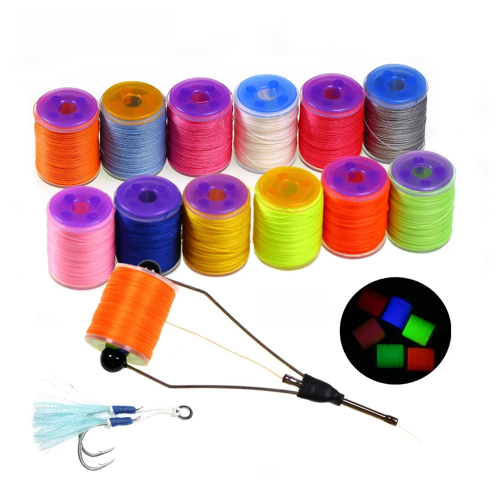 Wifreo 150D fil de liaison lumineux pêche en mer bricolage crochets de gabarits lent ligne d'assistance fluorescente mouche attachant matériel accessoires