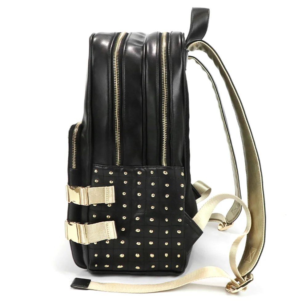 Tas sekolah Gorfia model baru berbahan kulit PU kapasitas besar, multifungsi, desain simpel, ransel untuk perjalanan dan santai.