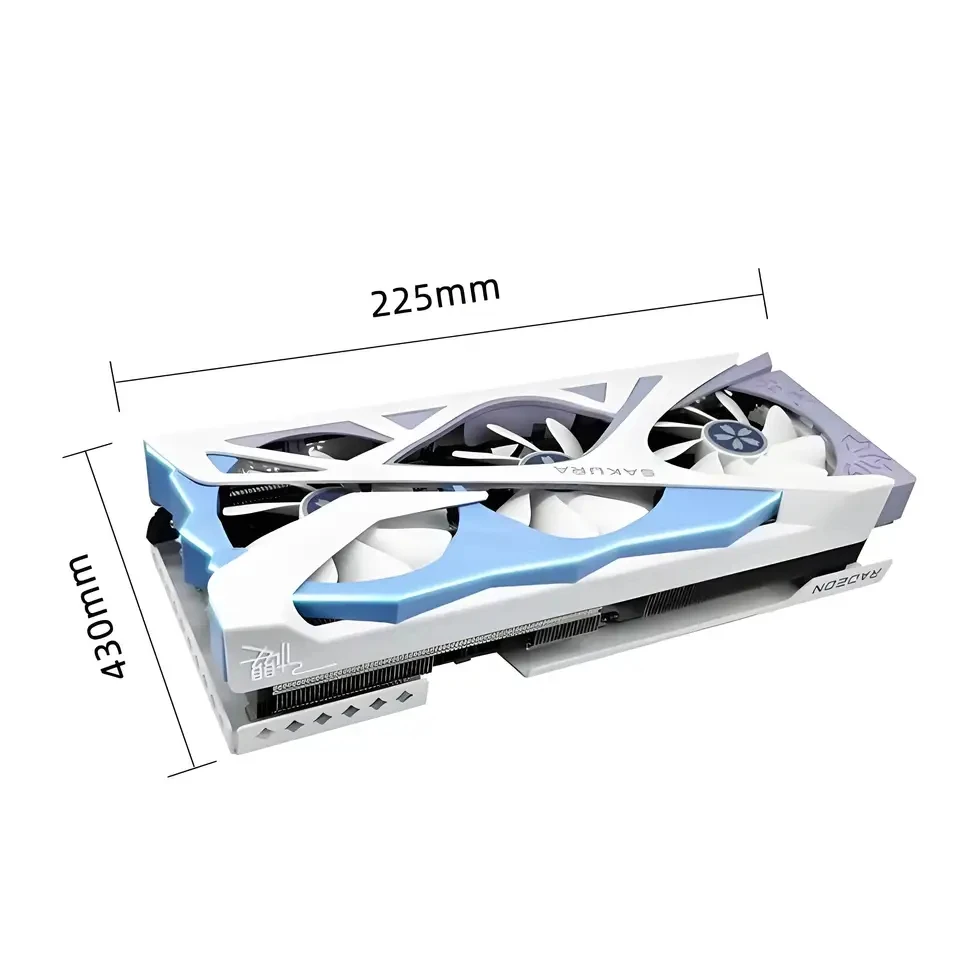 بطاقة رسومات YESTON rx7700xt مستعملة 12 جيجابايت 192 بت كارت جرافيلي GDDR6 بطاقة فيديو ساكورا بلاكا دي فيديو وحدة معالجة الرسومات 12 جيجابايت tarjeta Grafica #4