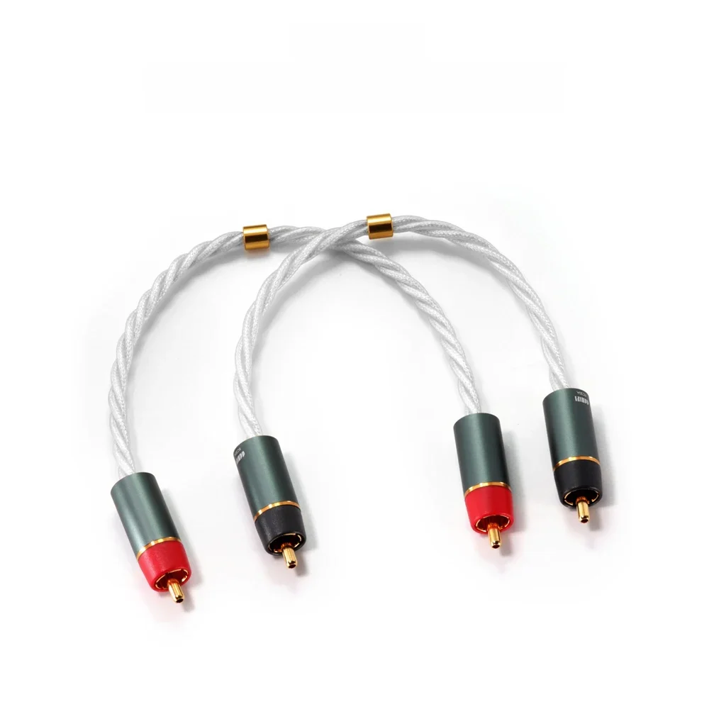 Cabo do sinal do dd ddhifi rc20a rca com o condutor de pcocc para conectar dacs e amplificadores do