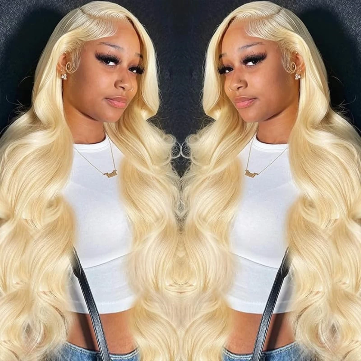 Blonde 613 Body Wave wigs 13x4 Transparent Lace Front Wigs Human Hair Frontal Wigs 13x6 Pre Plucked  Bleached Konts Colored Wigs