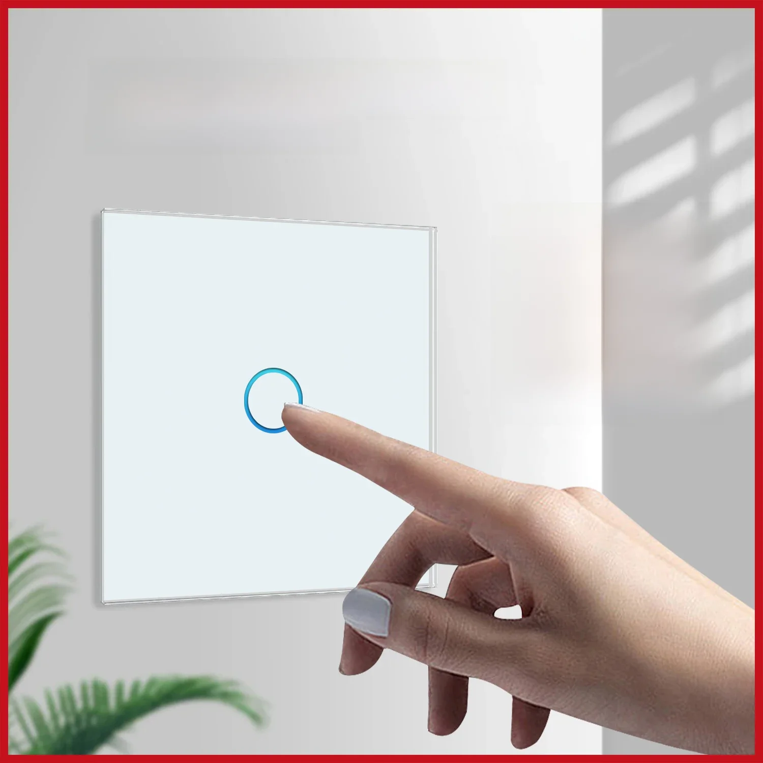 UBARO interrupteur mural de luxe, panneau en verre cristal capteur Manuel bouton électrique tactile On/Off 100-240V 1/2/3 Gang EU Standard bouton tactile électrique domestique interrupteur lumineux